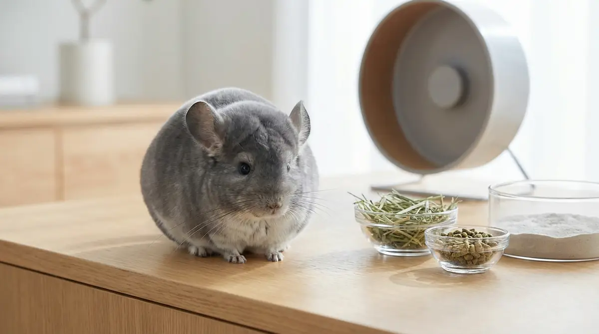 チンチラの丸いシルエットを維持するための飼育ポイント