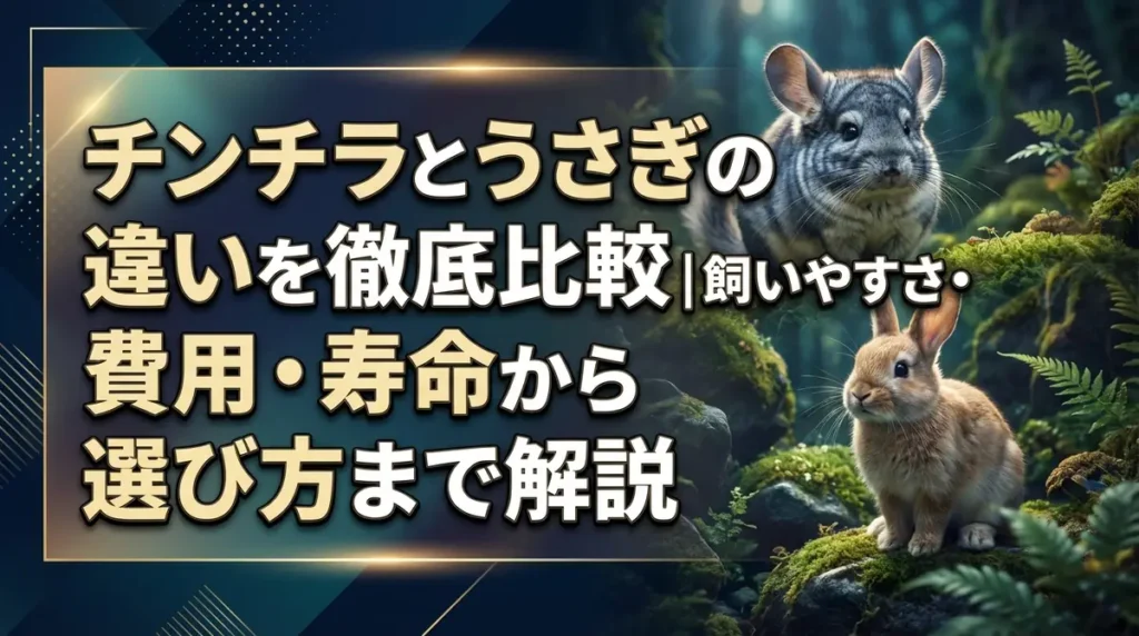 チンチラとうさぎの違いを徹底比較｜飼いやすさ・費用・寿命から選び方まで解説