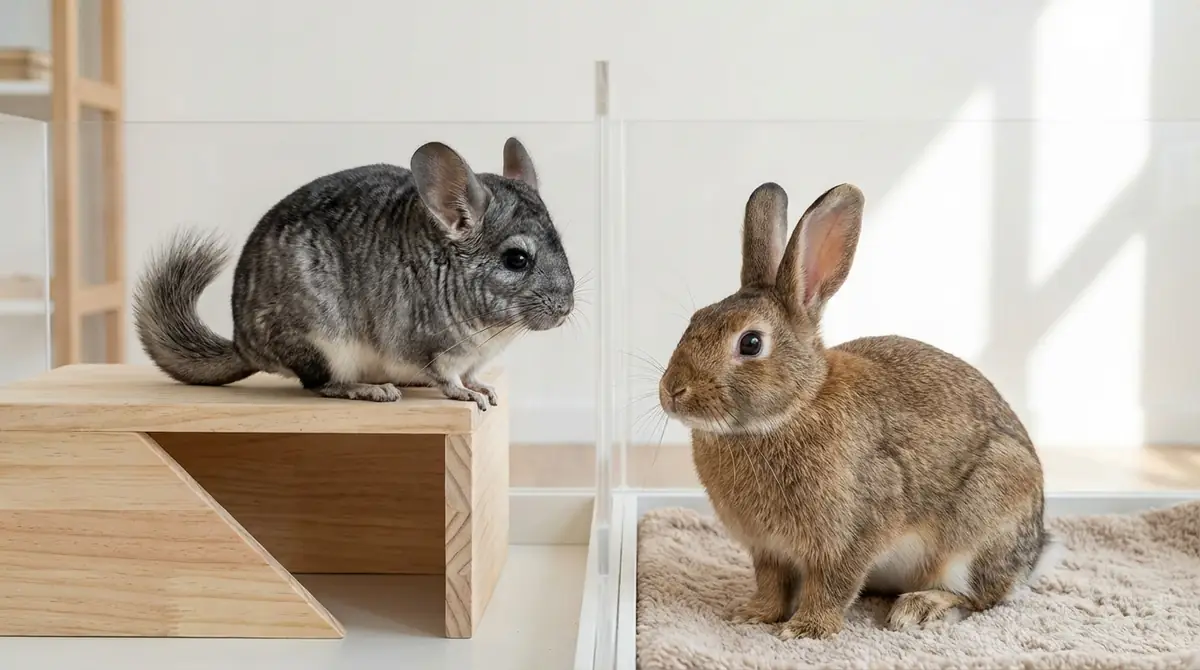 チンチラとうさぎは一緒に飼える？同居の可否を解説