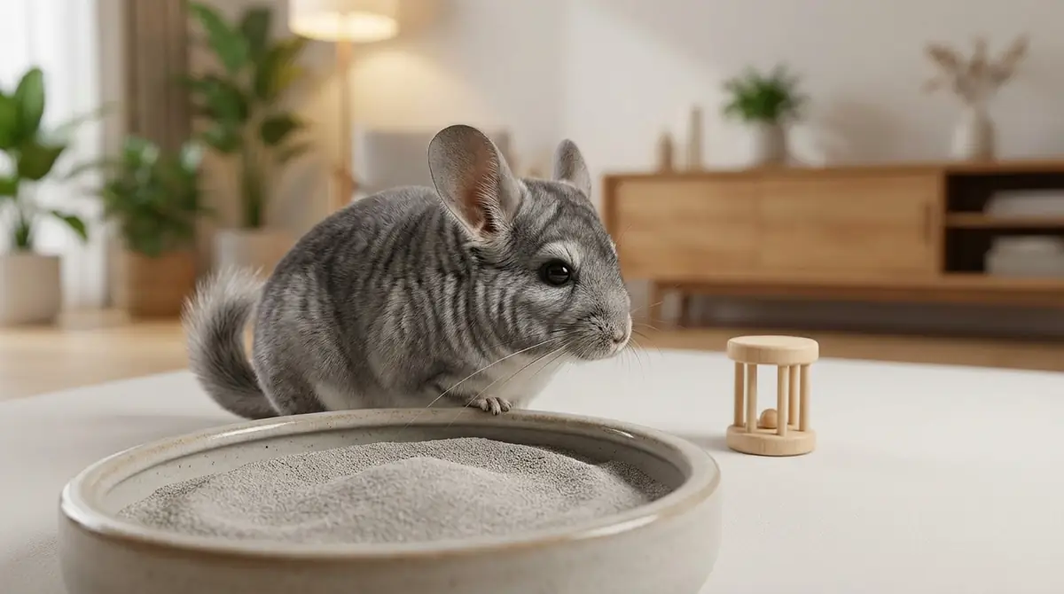 チンチラが砂浴びを嫌がる・しない時の原因と対処法