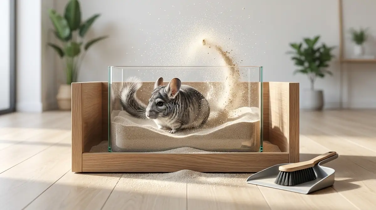 砂浴びの飛び散り対策｜掃除を楽にする3つの方法