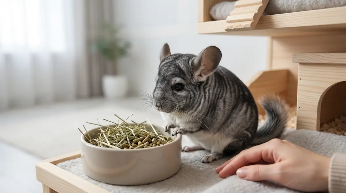 チンチラが餌を食べないときの原因と対処法