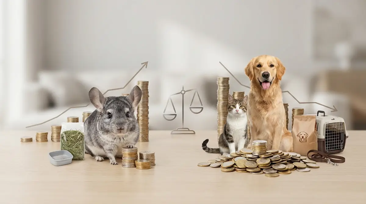 チンチラと他のペットの費用を比較|高い?安い?