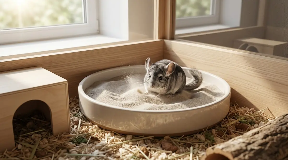 砂浴び容器の設置方法と使い方のコツ