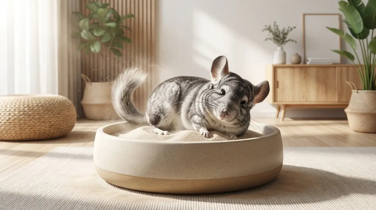 チンチラに砂浴び容器が必要な理由