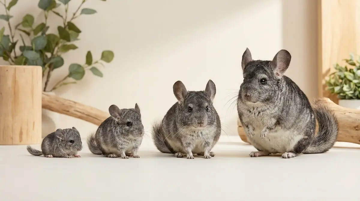 赤ちゃんから大人まで！チンチラの成長過程と月齢別の大きさ