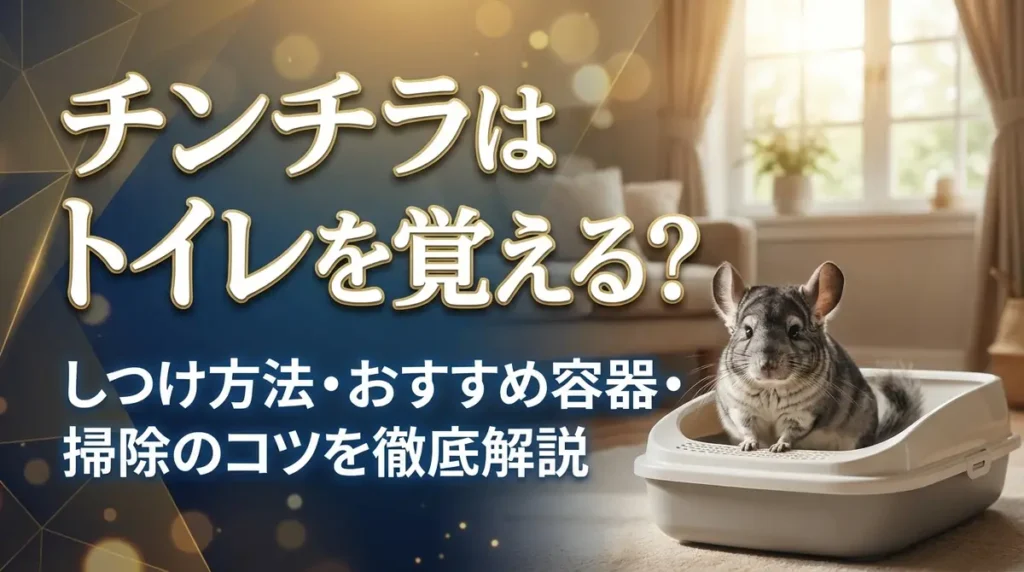 チンチラはトイレを覚える？しつけ方法・おすすめ容器・掃除のコツを徹底解説