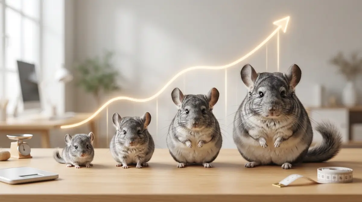 チンチラの月齢別体重推移【成長曲線の見方も解説】