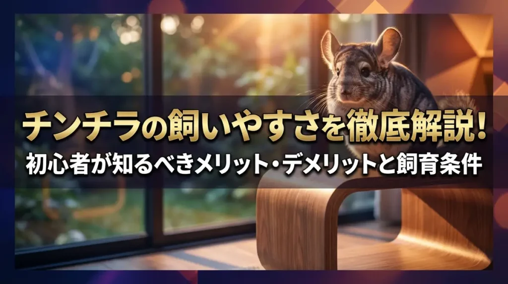 チンチラの飼いやすさを徹底解説！初心者が知るべきメリット・デメリットと飼育条件