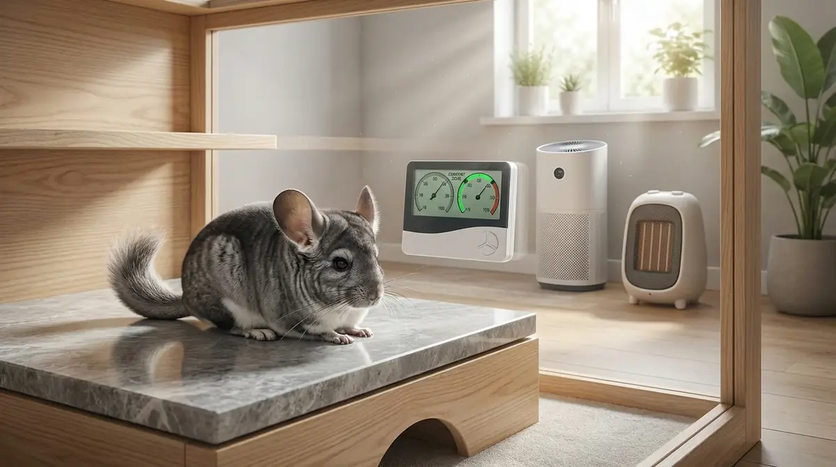 チンチラの目標室温は20℃前後｜湿度・危険ラインも早見表で確認