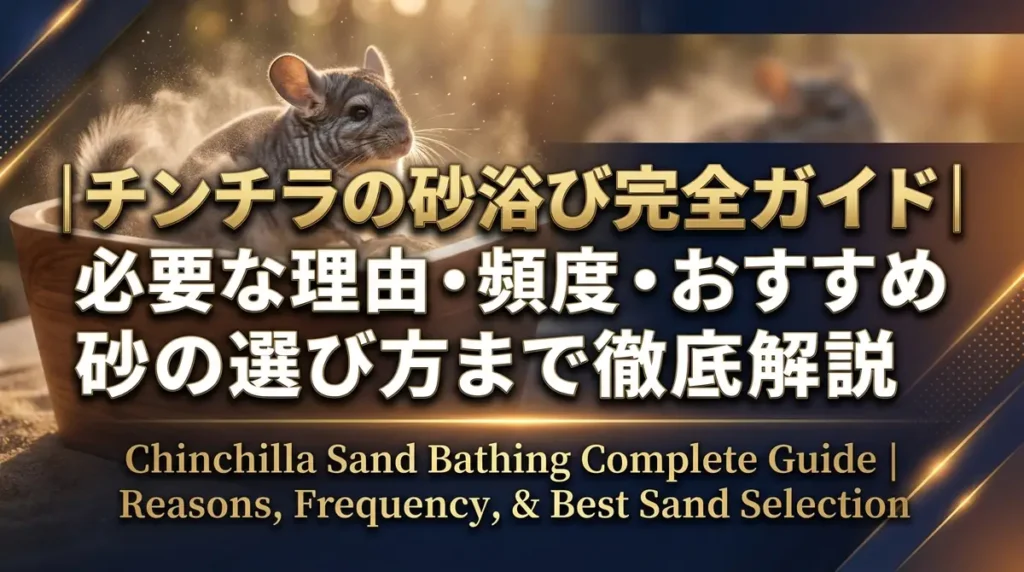 チンチラの砂浴び完全ガイド｜必要な理由・頻度・おすすめ砂の選び方まで徹底解説