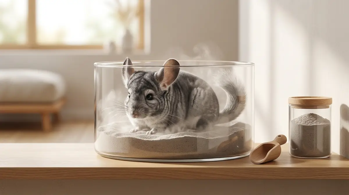 チンチラの砂浴び頻度・時間・タイミングの目安