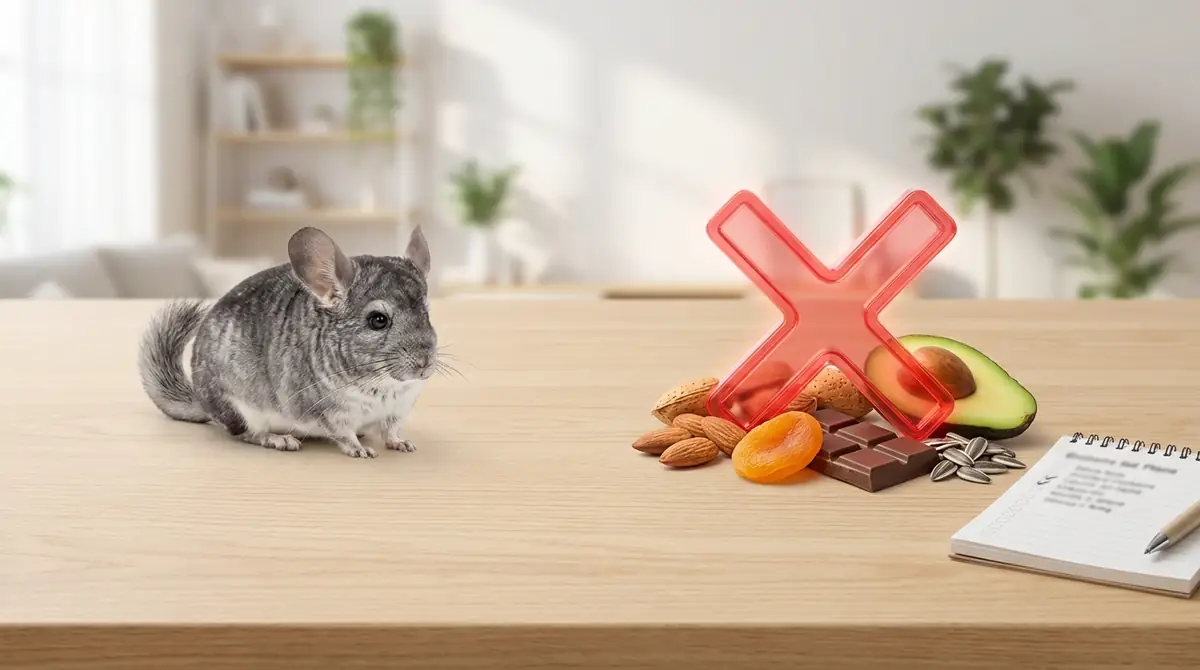 チンチラに避けたい食べ物|危険・不向き食材リスト