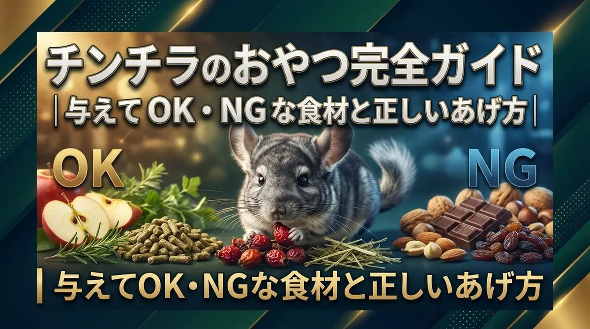 チンチラのおやつ完全ガイド｜与えてOK・NGな食材と正しいあげ方