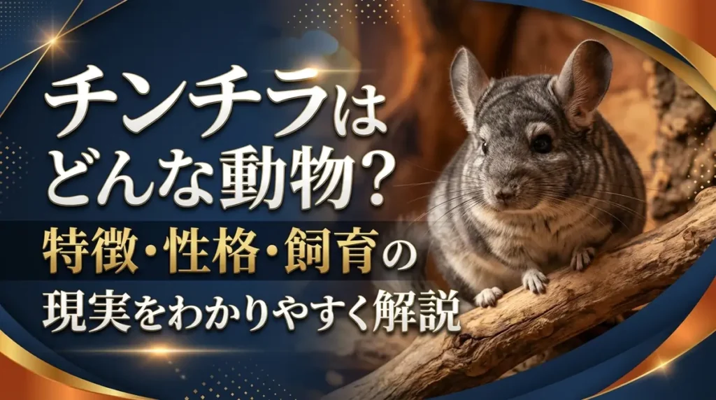 チンチラはどんな動物？特徴・性格・飼育の現実をわかりやすく解説