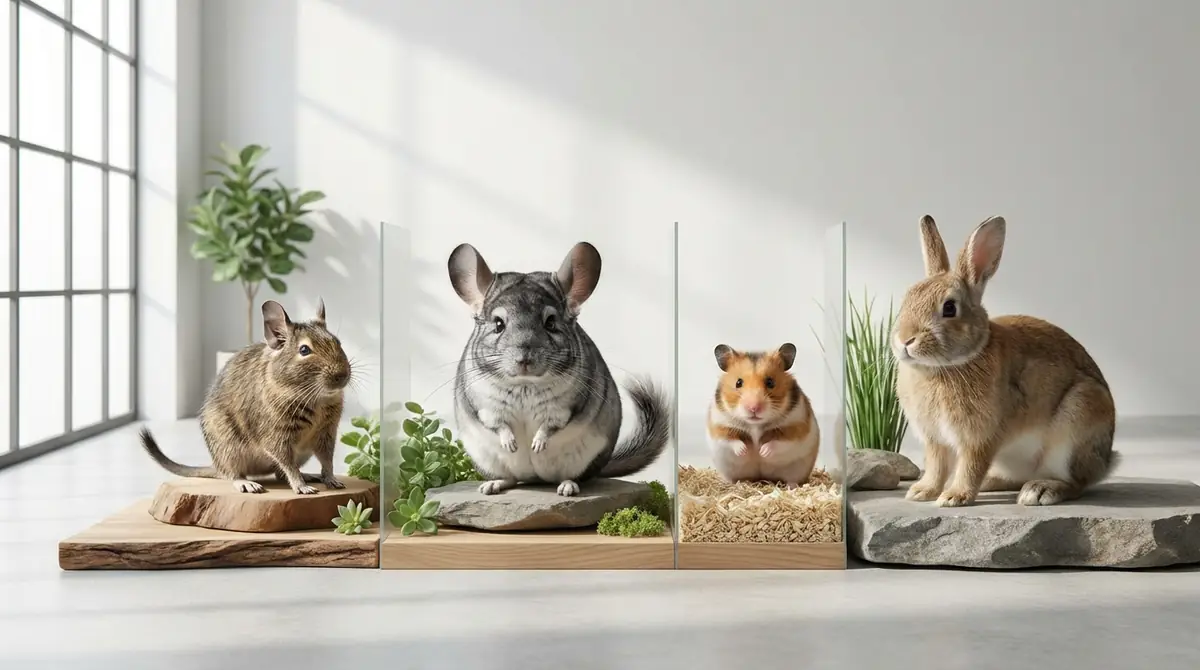 チンチラと他の小動物を比較｜デグー・ハムスター・ウサギとの違い