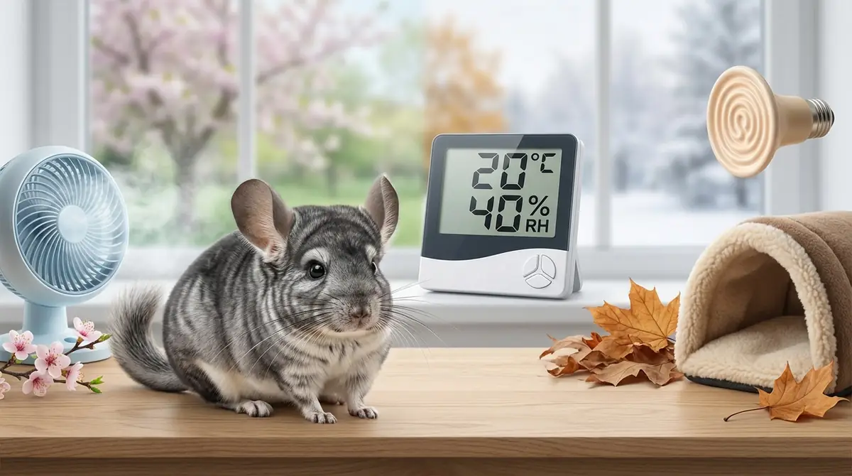 季節別の温度・湿度管理｜チンチラ飼育で最重要