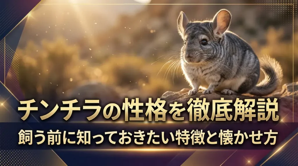 チンチラの性格を徹底解説｜飼う前に知っておきたい特徴と懐かせ方