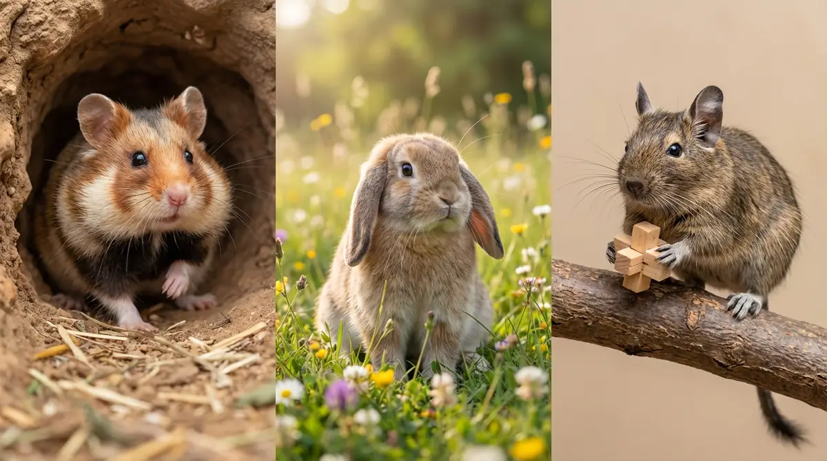 他の小動物との性格比較｜ハムスター・うさぎ・デグー