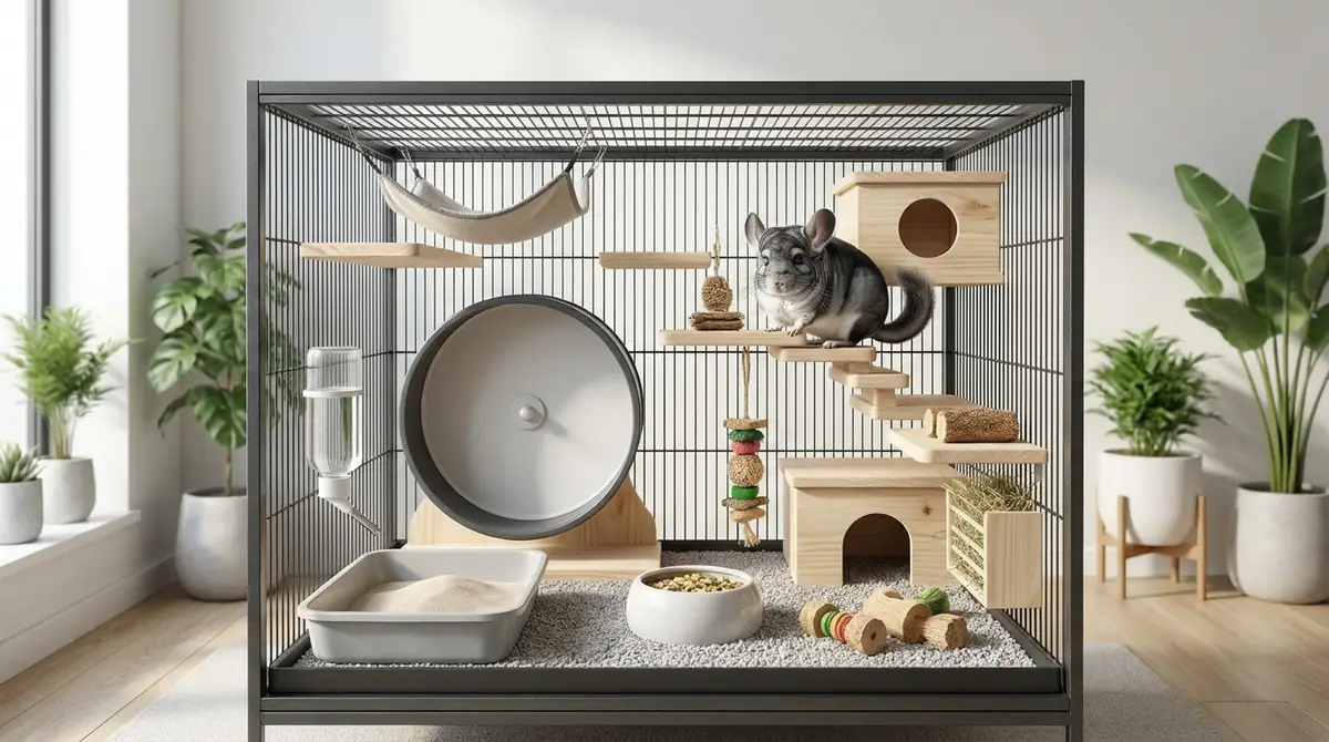 チンチラのケージレイアウトに必要なアイテム一覧