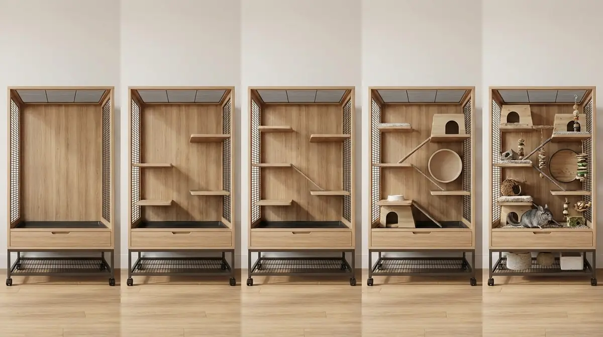 【実践】5ステップで完成するチンチラのケージレイアウト手順