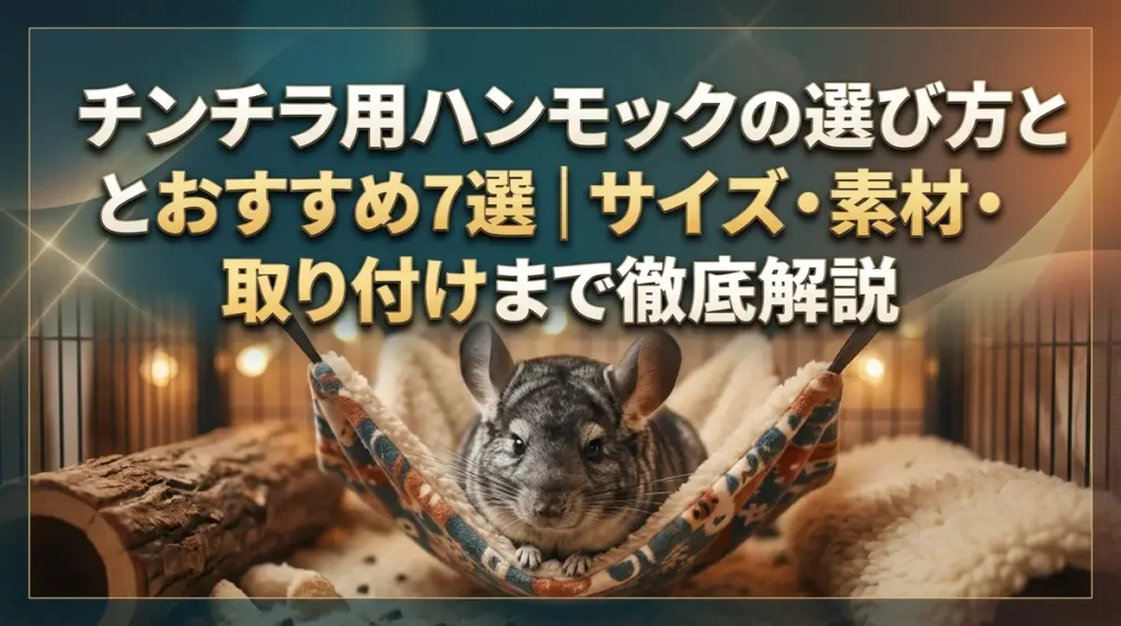 チンチラ用ハンモックの選び方とおすすめ7選｜サイズ・素材・取り付けまで徹底解説
