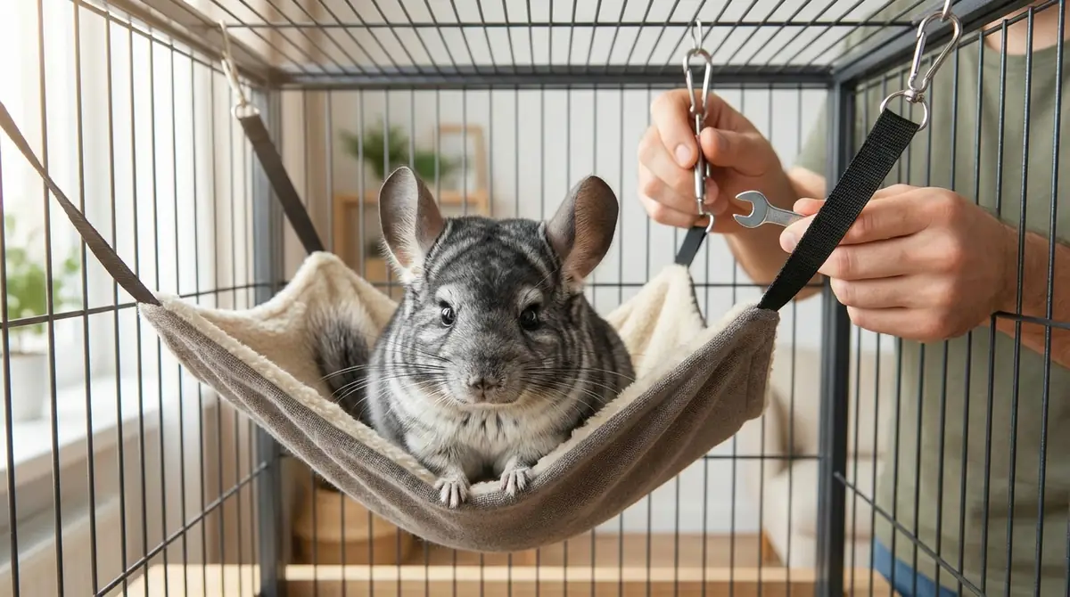 チンチラ用ハンモックの取り付け方と設置のコツ