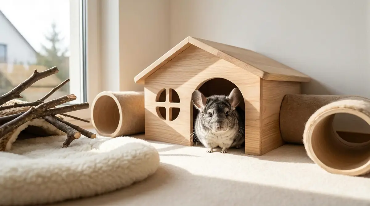 チンチラにハウスは必要？隠れ家が大切な3つの理由