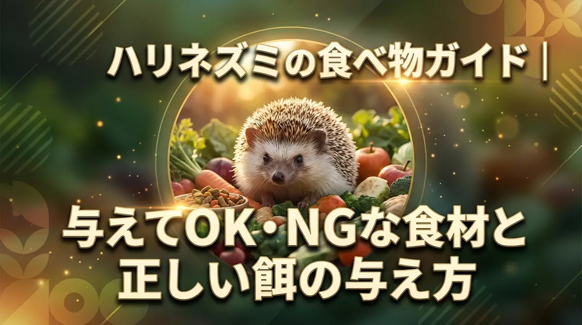 ハリネズミの食べ物ガイド|与えてOK・NGな食材と正しい餌の与え方