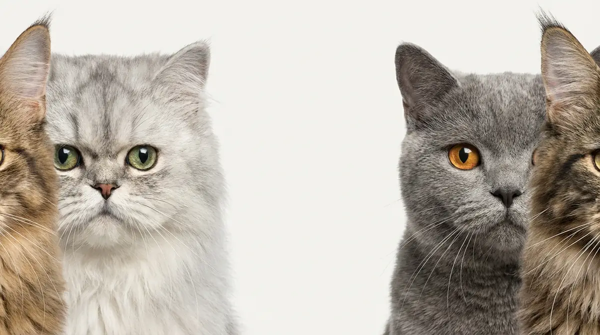 【写真で比較】チンチラペルシャと他の猫種の顔立ち