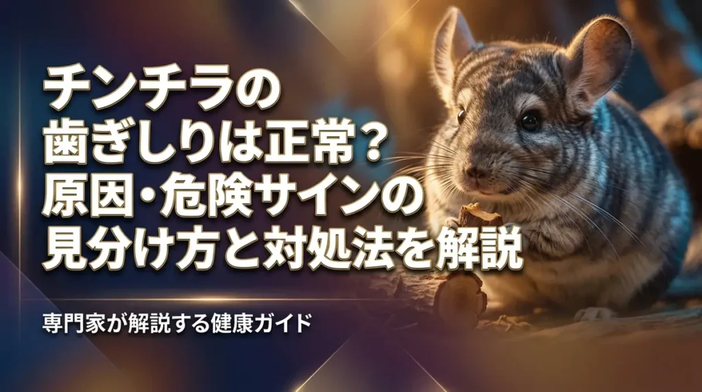 チンチラの歯ぎしりは正常？原因・危険サインの見分け方と対処法を解説
