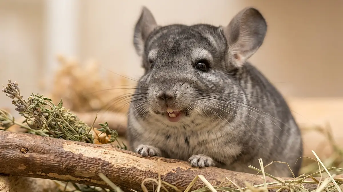 チンチラが歯ぎしりする5つの原因と音の違い