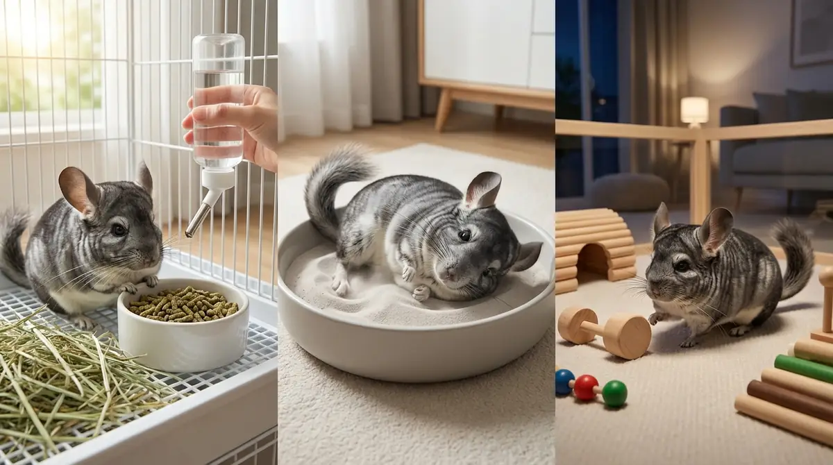 チンチラの日々のお世話｜1日のルーティン