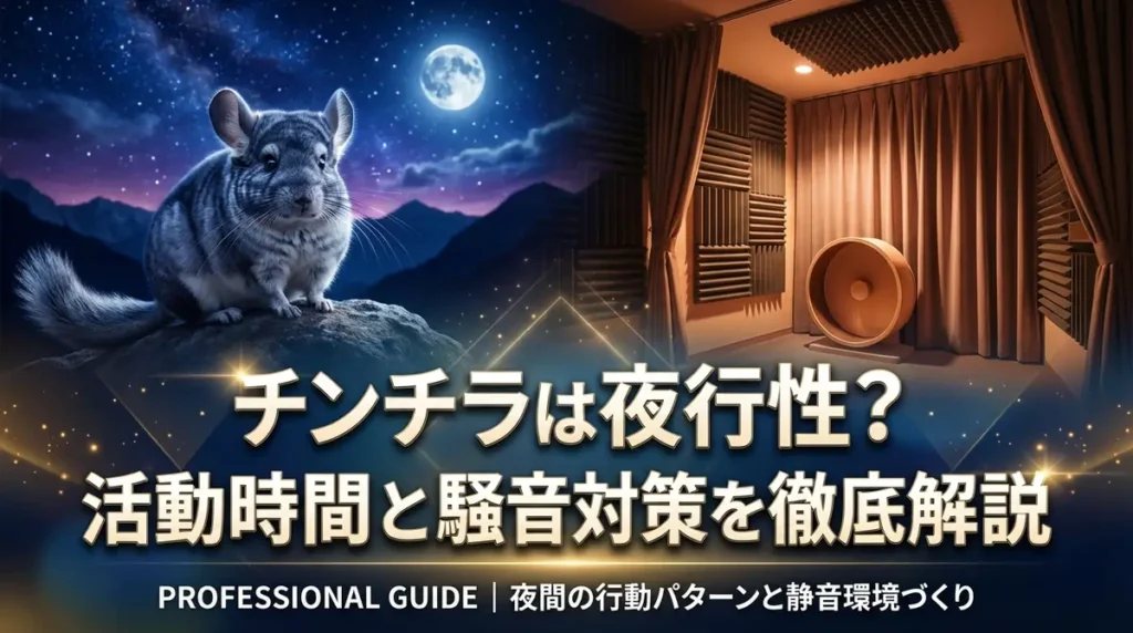 チンチラは夜行性？活動時間と騒音対策を徹底解説