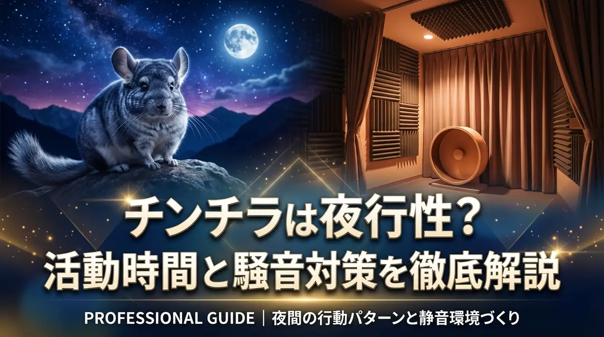 チンチラは夜行性?活動時間と騒音対策を徹底解説