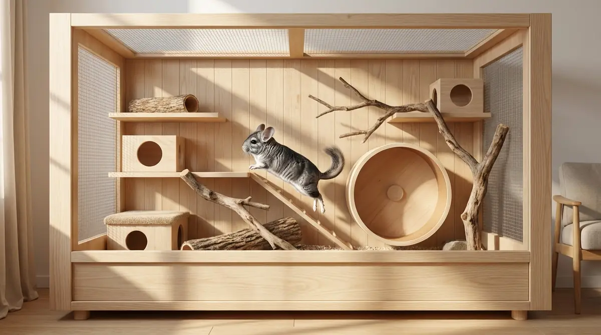 チンチラに大型ケージが必要な3つの理由