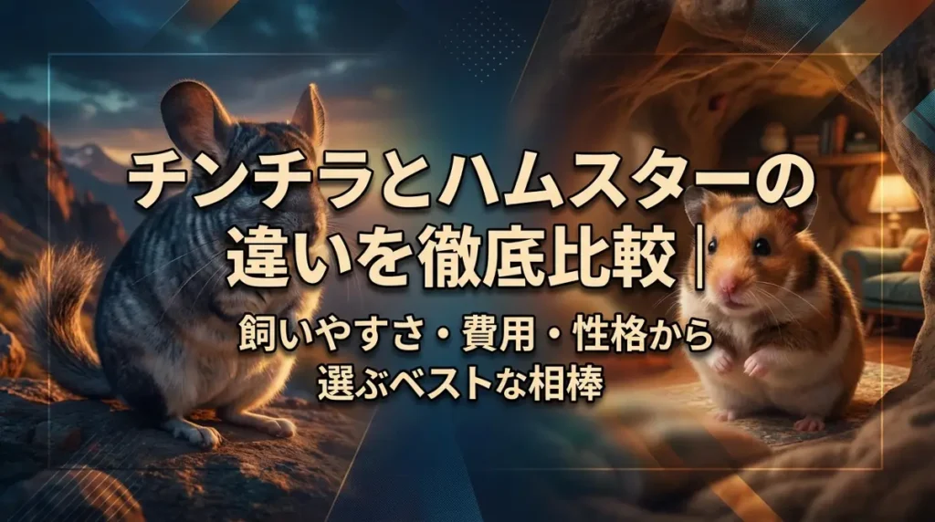 チンチラとハムスターの違いを徹底比較｜飼いやすさ・費用・性格から選ぶベストな相棒