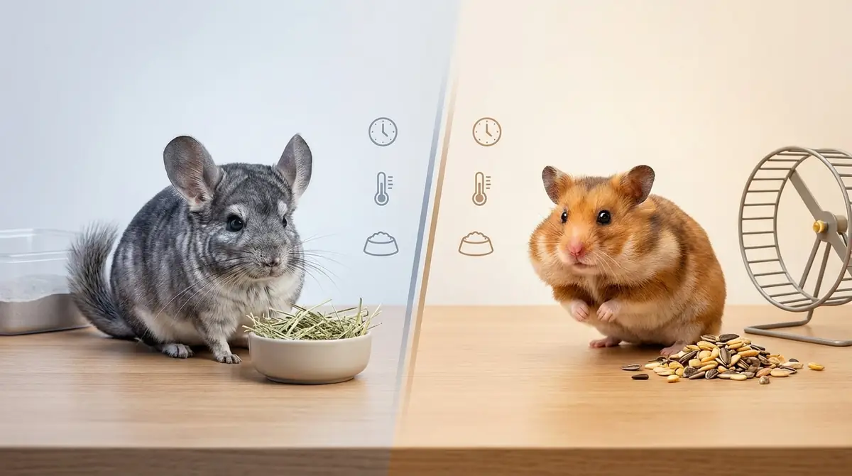 基本情報で比較するチンチラとハムスターの特徴