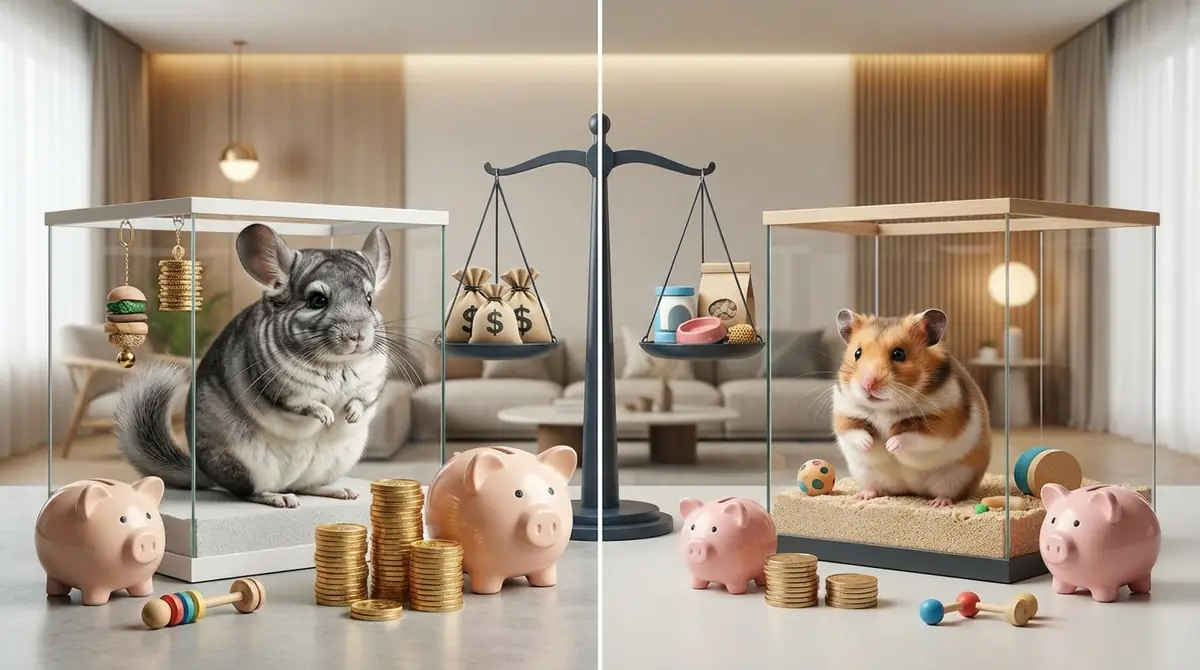 チンチラとハムスターの費用を比較｜生体価格・初期費用・維持費