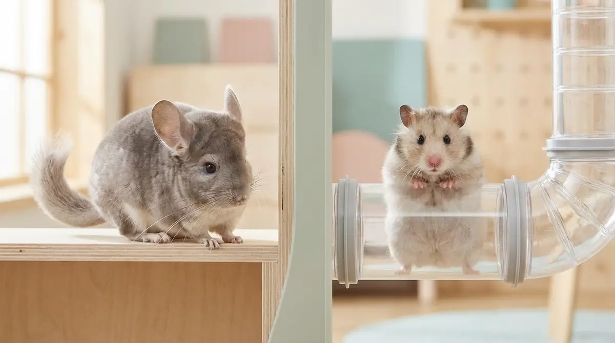 チンチラとハムスターは一緒に飼える？多頭飼いの注意点
