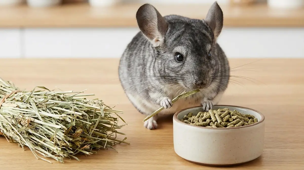 チンチラの食事バランス｜フードと牧草の役割の違い