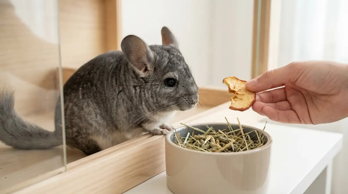 チンチラがフードを食べない時の対処法