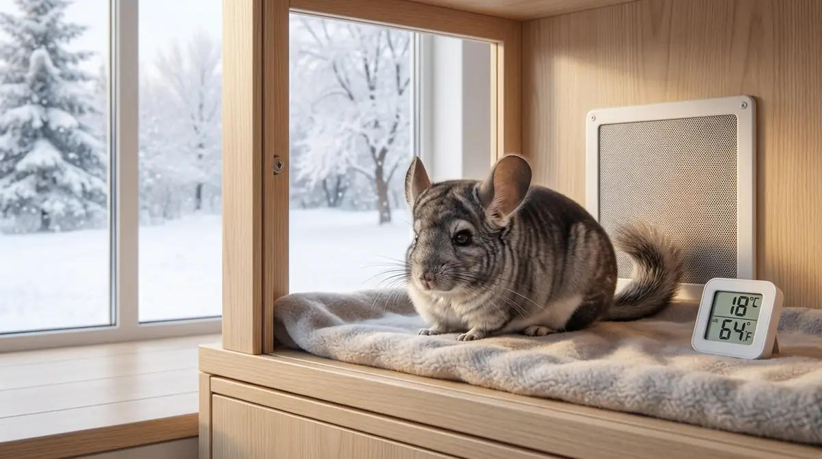 【冬の寒さ対策】チンチラの適温維持と暖房使用時の注意点