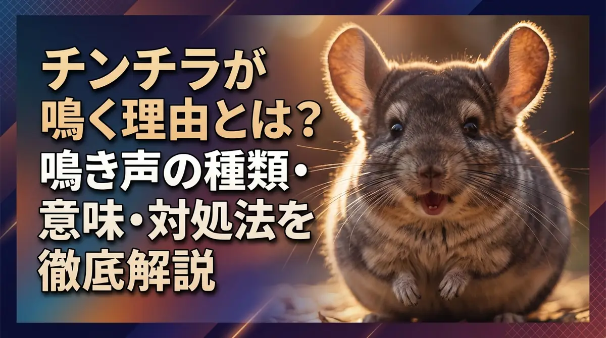 チンチラが鳴く理由とは？鳴き声の種類・意味・対処法を徹底解説