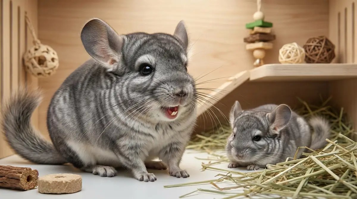 チンチラが歯ぎしりする5つの原因と見分け方