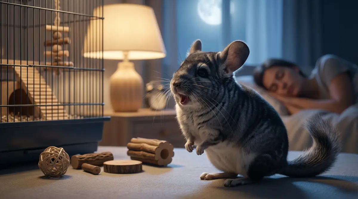 チンチラが夜に鳴くのはなぜ？原因と対策