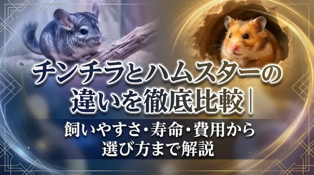 チンチラとハムスターの違いを徹底比較｜飼いやすさ・寿命・費用から選び方まで解説