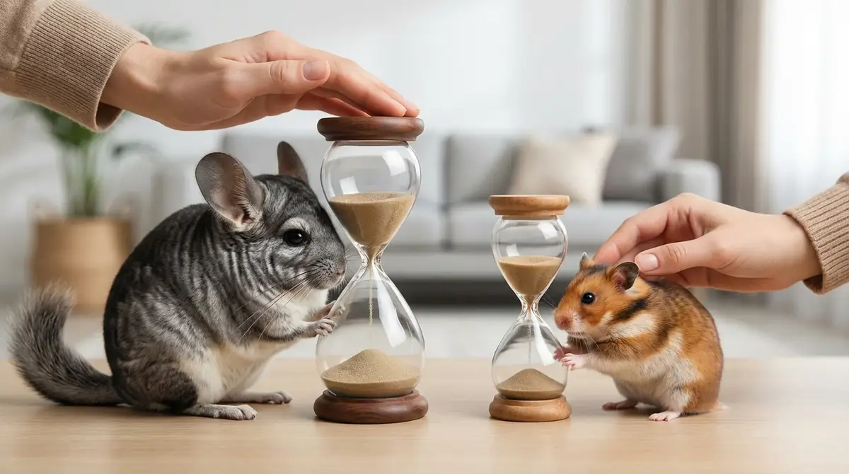 チンチラとハムスターの寿命を比較｜長く一緒にいたいならどっち？