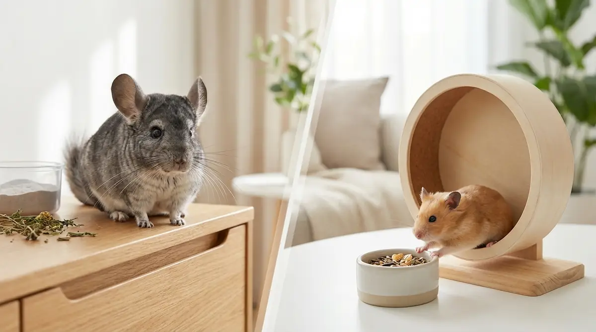 チンチラとハムスターはどっちが飼いやすい？飼育難易度を比較