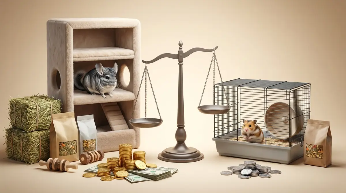 チンチラとハムスターの飼育費用を比較｜初期費用・月々・生涯コスト
